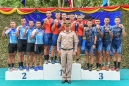นาวาเอก เลอศักดิ์ คชนันทน์ รองผู้บัญชาการกองพลนาวิกโยธิน ผู้แทน ผู้บัญชาการกองพลนาวิกโยธิน ประธานในพิธีมอบเหรียญรางวัลการแข่งขันกีฬาจักรยานภูเขา กีฬากองทัพไทย ครั้งที่ 52 ประจำปี 2562  