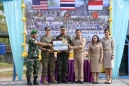 ผู้บัญชาการกองพลนาวิกโยธิน เป็นประธานร่วมกับ ผู้แทนกองทัพสหรัฐอเมริกา และ ผู้แทนฝ่ายอินโดนีเซีย ในพิธีส่งมอบอาคารอเนกประสงค์โครงการช่วยเหลือประชาชน ในการฝึกคอบร้าโกลด์ 2020