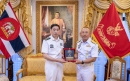 ผู้บัญชาการหน่วยบัญชาการนาวิกโยธิน ให้การต้อนรับ ผู้บัญชาการทหารเรือ สาธารณรัฐประชาชนจีน และคณะฯ  